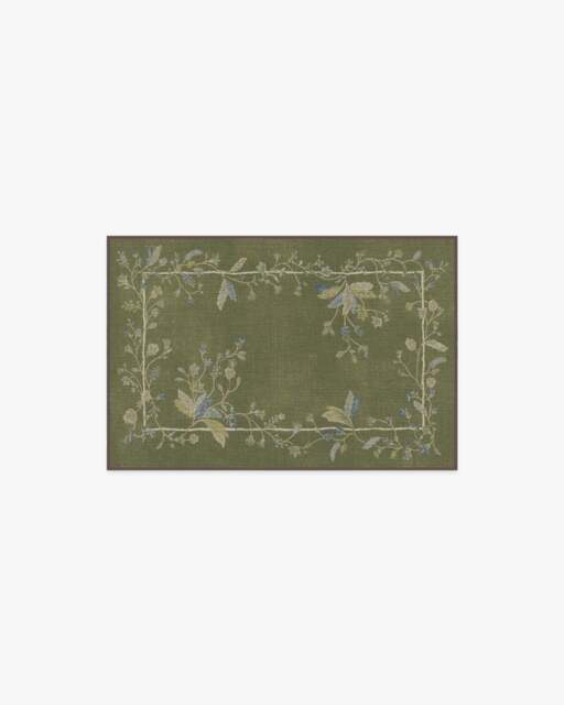 Daphne Olive Green Rug - 60x90 - Machine Washable Area Rug - Kid & Pet Friendly - Indoor Rugs - Ruggable - image 1