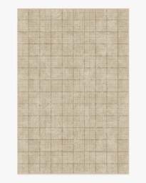 Glen Tartan Camel & Burgundy Rug - 185x275 - Machine Washable Area Rug - Kid & Pet Friendly - Indoor Rugs - Ruggable - thumbnail 1