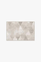 Kavi Mosaic Stone Rug Beige - 60x90 - Machine Washable Area Rug - Kid & Pet Friendly - Indoor Rugs - Ruggable - thumbnail 1
