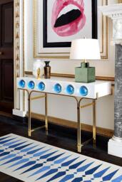 Jonathan Adler Carnaby Mykonos Blue Rug - 60x90 - Machine Washable Area Rug - Kid & Pet Friendly - Indoor Rugs - Ruggable - thumbnail 2