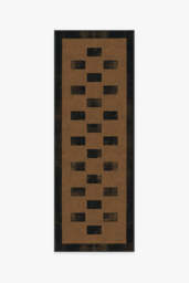 Quin Natural Black Rug - 75x215 - Machine Washable Area Rug - Kid & Pet Friendly - Indoor Rugs - Ruggable - thumbnail 1