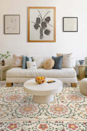 Suzani Coral Flatwoven Rug - 305x425 - Machine Washable Area Rug - Kid & Pet Friendly - Indoor Rugs - Ruggable - thumbnail 3