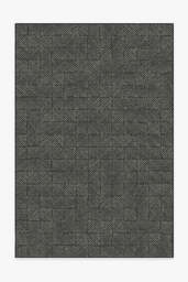 Parquet Black Outdoor Rug - 185x275 - Machine Washable Area Rug - Kid & Pet Friendly - Outdoor Rugs - Ruggable - thumbnail 1
