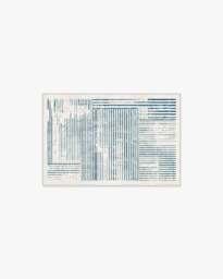 Linear Oasis Ivory & Blue Flatwoven Rug - 60x90 - Machine Washable Area Rug - Kid & Pet Friendly - Indoor Rugs - Ruggable - thumbnail 1