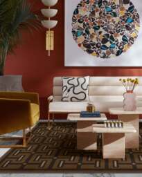 Jonathan Adler Thebes Cognac Tufted Rug Tan - 60x90 - Machine Washable Area Rug - Kid & Pet Friendly - Indoor Rugs - Ruggable - thumbnail 2