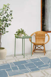 Rune Slate Blue Outdoor Rug - 75x215 - Machine Washable Area Rug - Kid & Pet Friendly - Outdoor Rugs - Ruggable - thumbnail 2