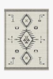 The Child Black & Cream Rug - 150x215 - Machine Washable Area Rug - Kid & Pet Friendly - Indoor Rugs - Ruggable - thumbnail 1