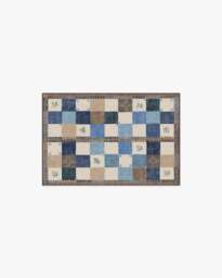Stonefruit Blue Flatwoven Rug - 60x90 - Machine Washable Area Rug - Kid & Pet Friendly - Indoor Rugs - Ruggable - thumbnail 1