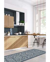 Delphina Navy Blue Flatwoven Rug - 275x365 - Machine Washable Area Rug - Kid & Pet Friendly - Indoor Rugs - Ruggable - thumbnail 2