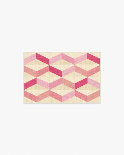 Kya Pink Flatwoven Rug - 60x90 - Machine Washable Area Rug - Kid & Pet Friendly - Indoor Rugs - Ruggable - image 1