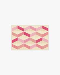 Kya Pink Flatwoven Rug - 60x90 - Machine Washable Area Rug - Kid & Pet Friendly - Indoor Rugs - Ruggable - thumbnail 1