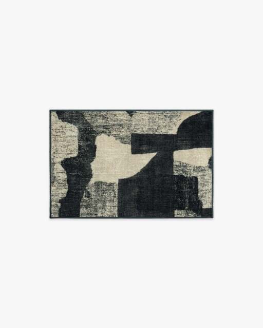 Riven Charcoal & Cream Rug - 60x90 - Machine Washable Area Rug - Kid & Pet Friendly - Indoor Rugs - Ruggable - image 1