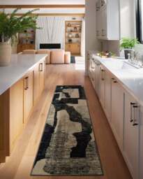 Riven Charcoal & Cream Rug - 60x90 - Machine Washable Area Rug - Kid & Pet Friendly - Indoor Rugs - Ruggable - thumbnail 2