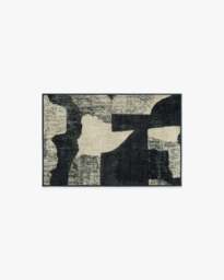 Riven Charcoal & Cream Rug - 60x90 - Machine Washable Area Rug - Kid & Pet Friendly - Indoor Rugs - Ruggable - thumbnail 1