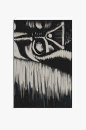 Darth Vader Flatwoven Rug Black & White - 120x185 - Machine Washable Area Rug - Kid & Pet Friendly - Indoor Rugs - Ruggable - thumbnail 1
