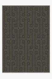 Jonathan Adler Greenwich Soft Black Rug - 305x425 - Machine Washable Area Rug - Kid & Pet Friendly - Indoor Rugs - Ruggable - thumbnail 1