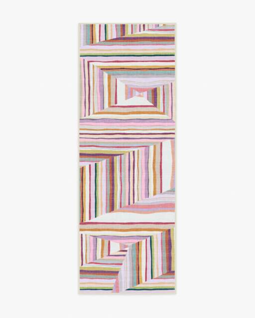 Riviera Multicolour Outdoor Rug Pink - 75x215 - Machine Washable Area Rug - Kid & Pet Friendly - Outdoor Rugs - Ruggable - image 1