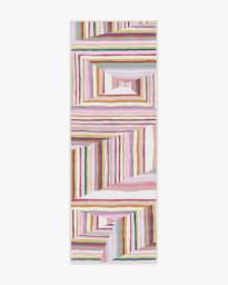 Riviera Multicolour Outdoor Rug Pink - 75x215 - Machine Washable Area Rug - Kid & Pet Friendly - Outdoor Rugs - Ruggable - thumbnail 1