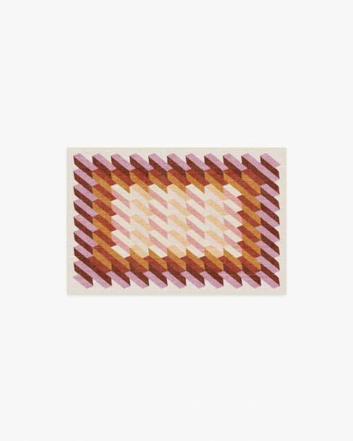 Echo Auburn Flatwoven Rug Orange - 60x90 - Machine Washable Area Rug - Kid & Pet Friendly - Indoor Rugs - Ruggable - image 1
