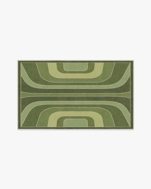 Paradox Green Flatwoven Rug by Jonathan Adler - 90x150 - Machine Washable Area Rug - Kid & Pet Friendly - Indoor Rugs - Ruggable - image 1