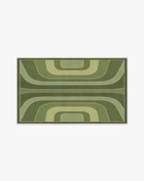 Paradox Green Flatwoven Rug by Jonathan Adler - 90x150 - Machine Washable Area Rug - Kid & Pet Friendly - Indoor Rugs - Ruggable
