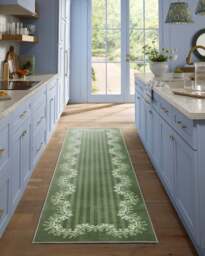 Oxbow Botanical Green Flatwoven Rug by Sanderson - 60x90 - Machine Washable Area Rug - Kid & Pet Friendly - Indoor Rugs - Ruggable - thumbnail 2