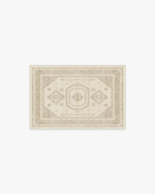 Shira Ivory & Natural Rug - 60x90 - Machine Washable Area Rug - Kid & Pet Friendly - Indoor Rugs - Ruggable - image 1
