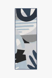 Medley Blue & Grey Outdoor Rug - 75x215 - Machine Washable Area Rug - Kid & Pet Friendly - Outdoor Rugs - Ruggable - thumbnail 1