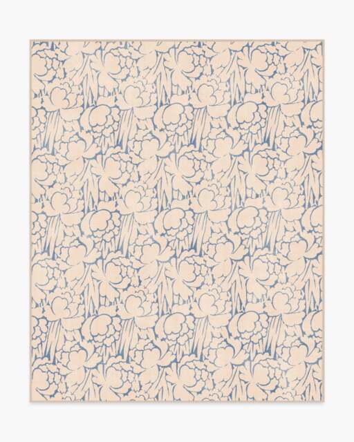 Corrine Cream & Slate Blue Rug - 245x305 - Machine Washable Area Rug - Kid & Pet Friendly - Indoor Rugs - Ruggable - image 1