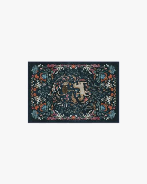 Dreamweaver Blue Multicolour Flatwoven Rug by Iris Apfel - 60x90 - Machine Washable Area Rug - Kid & Pet Friendly - Indoor Rugs - Ruggable - image 1