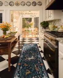 Dreamweaver Blue Multicolour Flatwoven Rug by Iris Apfel - 60x90 - Machine Washable Area Rug - Kid & Pet Friendly - Indoor Rugs - Ruggable - thumbnail 2