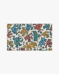 Block Party Multicolour Rug by Keith Haring Blue - 60x90 - Machine Washable Area Rug - Kid & Pet Friendly - Indoor Rugs - Ruggable - thumbnail 2