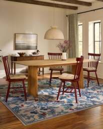 Heidi Blue & Cherry Rug - 60x90 - Machine Washable Area Rug - Kid & Pet Friendly - Indoor Rugs - Ruggable - thumbnail 2