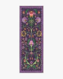 Protea Plum Rug by Iris Apfel Purple - 75x215 - Machine Washable Area Rug - Kid & Pet Friendly - Indoor Rugs - Ruggable - thumbnail 1