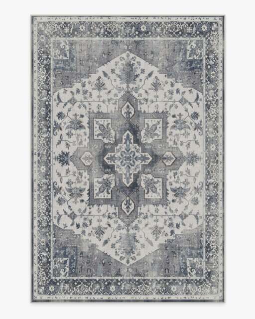 Kira Stone Blue Flatwoven Rug - 200x290 - Machine Washable Area Rug - Kid & Pet Friendly - Indoor Rugs - Ruggable - image 1
