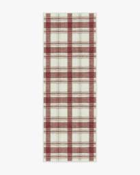 Piper Tartan Burgundy Rug - 75x215 - Machine Washable Area Rug - Kid & Pet Friendly - Indoor Rugs - Ruggable - thumbnail 1