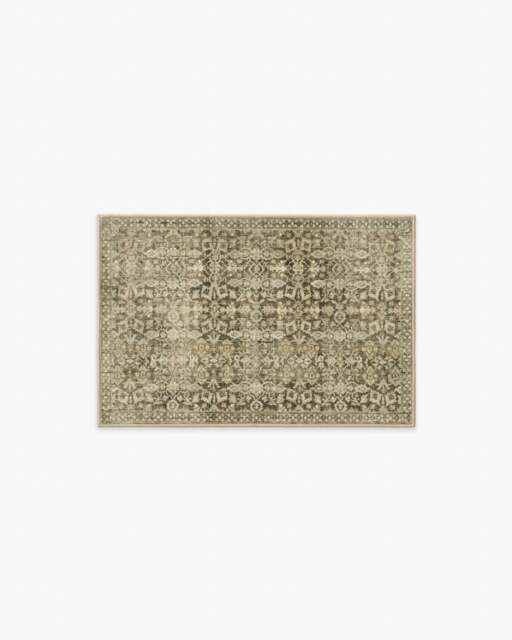 Sierra Wheat Rug Green - 60x90 - Machine Washable Area Rug - Kid & Pet Friendly - Indoor Rugs - Ruggable - image 1