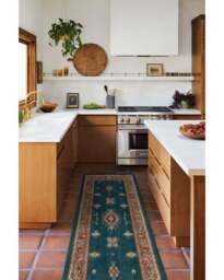 Verena Teal Blue Flatwoven Rug - 60x90 - Machine Washable Area Rug - Kid & Pet Friendly - Indoor Rugs - Ruggable - thumbnail 2
