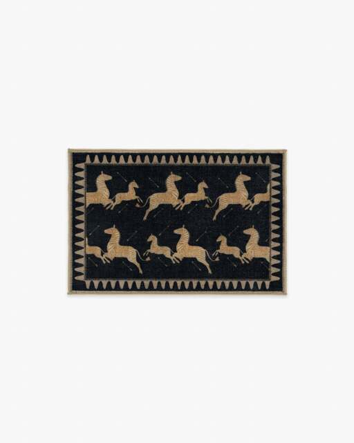 Zebras Black & Natural Rug by ScalamandrÃ© - 60x90 - Machine Washable Area Rug - Kid & Pet Friendly - Indoor Rugs - Ruggable