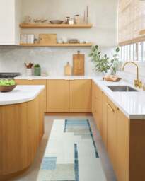 Haylan Ivory & Blue Rug - 75x215 - Machine Washable Area Rug - Kid & Pet Friendly - Indoor Rugs - Ruggable - thumbnail 2