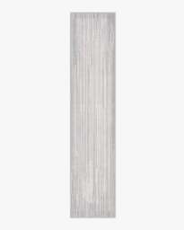 Striated Border Soft Grey Flatwoven Rug - 75x365 - Machine Washable Area Rug - Kid & Pet Friendly - Indoor Rugs - Ruggable - thumbnail 1