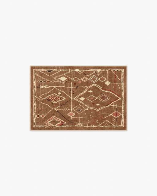 Saguaro Trail Caramel & Cream Rug Brown - 60x90 - Machine Washable Area Rug - Kid & Pet Friendly - Indoor Rugs - Ruggable - image 1