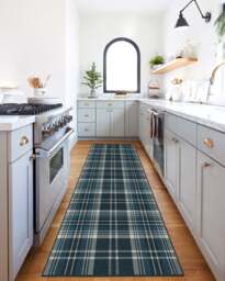 Dress Stewart Tartan Navy Flatwoven Rug - 60x90 - Machine Washable Area Rug - Kid & Pet Friendly - Indoor Rugs - Ruggable - thumbnail 2