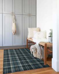 Dress Stewart Tartan Navy Flatwoven Rug - 60x90 - Machine Washable Area Rug - Kid & Pet Friendly - Indoor Rugs - Ruggable - thumbnail 3