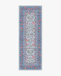 Della Soft Blue & Coral Outdoor Rug - 75x215 - Machine Washable Area Rug - Kid & Pet Friendly - Outdoor Rugs - Ruggable - thumbnail 1
