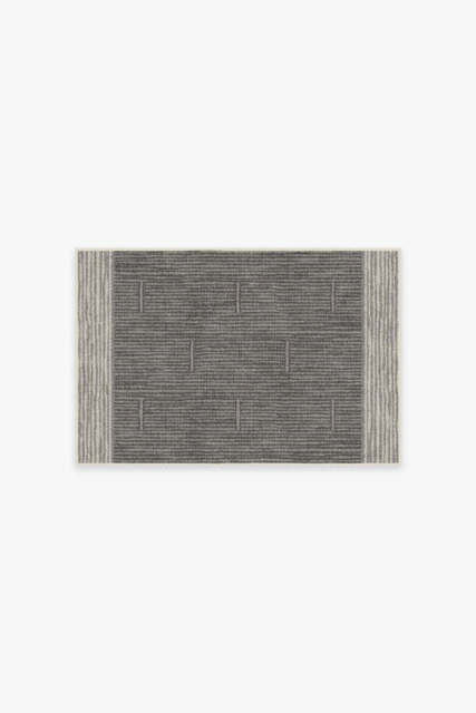 Solvi Charcoal Rug - 60x90 - Machine Washable Area Rug - Kid & Pet Friendly - Indoor Rugs - Ruggable - image 1
