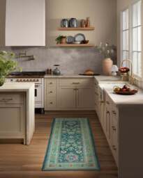 Calabria Teal Rug - 75x215 - Machine Washable Area Rug - Kid & Pet Friendly - Indoor Rugs - Ruggable - thumbnail 2