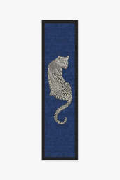 Snow Leopard Sapphire Rug by Jonathan Adler - 60x90 - Machine Washable Area Rug - Kid & Pet Friendly - Indoor Rugs - Ruggable - thumbnail 2