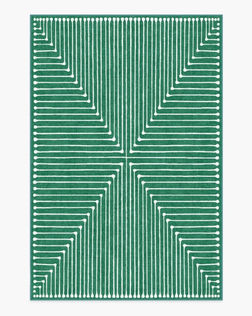 Inkdrop Green Rug by Jonathan Adler - 185x275 - Machine Washable Area Rug - Kid & Pet Friendly - Indoor Rugs - Ruggable - image 1