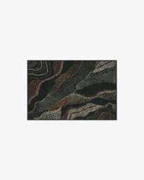 Adorned Black Multicolour Rug by Malene Barnett - 60x90 - Machine Washable Area Rug - Kid & Pet Friendly - Indoor Rugs - Ruggable - thumbnail 1